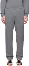 The Row Lusaka Tapered Virgin Wool Sweatpants In Gry Grey