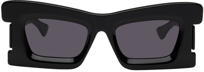 Kuboraum Black R2 Sunglasses In Black Shine
