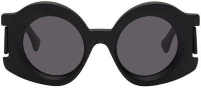 Kuboraum Black R4 Sunglasses In Black Shine