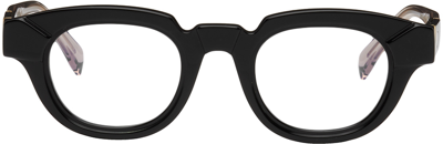 Kuboraum Black S1 Glasses In Black Shine &amp; Transparent Brown