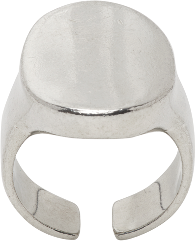 Isabel Marant Silver Oval Ring In 08si Silver