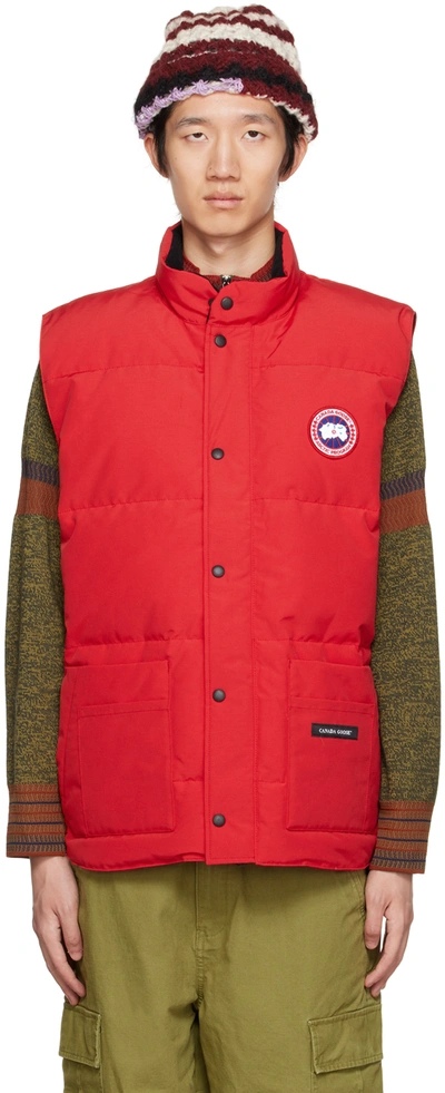 Canada Goose Freestyle Crew Quilted Down Gilet In Red