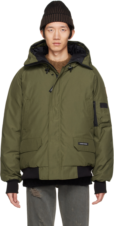 Canada Goose Chilliwack 625 Fill Power Down Hooded Bomber Jacket In Green