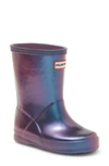 Hunter Kids' First Classic Nebula Waterproof Rain Boot In Stornoway Blue
