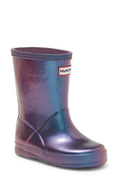 Hunter Kids' First Classic Nebula Waterproof Rain Boot In Stornoway Blue