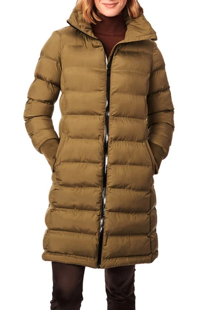 Bernardo Quilted Recycled Polyester Walker Coat In Olive Branch