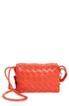 Bottega Veneta Loop Mini Intrecciato Crossbody Bag In Sunburst-gold