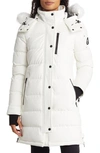 Moose Knuckles Watershed Genuine Shearling Trim Down Parka In Milkyway