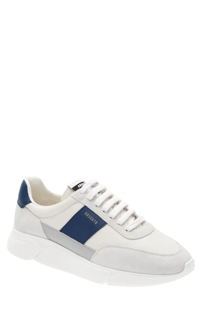 Axel Arigato Taupe & Blue Genesis Vintage Runner Trainers In White