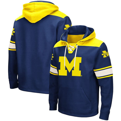 Colosseum Navy Michigan Wolverines 2.0 Lace-up Pullover Hoodie