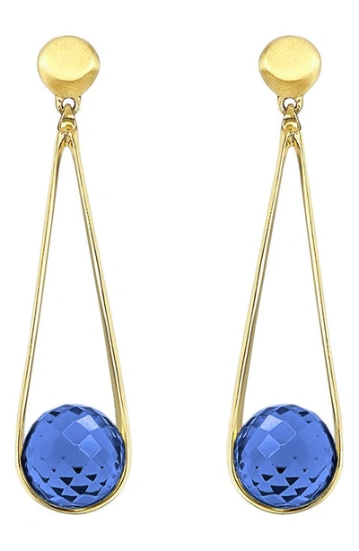 Dean Davidson Mini Ipanema Drop Earrings In Tanzanite/ Gold