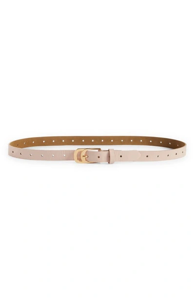 Ada Infinity Leather Belt In Pink