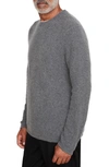 Vince Boiled Cashmere Crewneck Sweater In Med Grey
