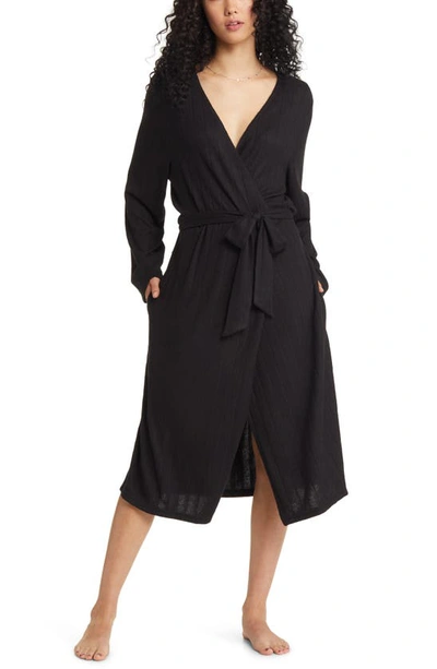 Bp. Rib Robe In Black