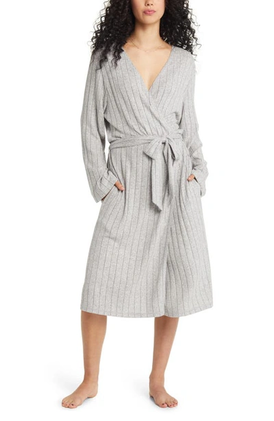 Bp. Rib Robe In Grey Pearl Marl
