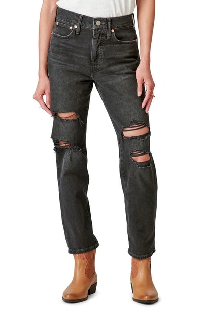 LUCKY BRAND ZOE DISTRESSED STRAIGHT LEG JEANS