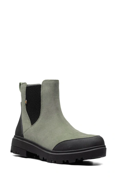 Bogs Holly Waterproof Chelsea Boot In Green Ash