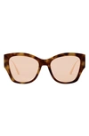 Dior 30montaigne 54mm Square Sunglasses In Havana/tan Solid