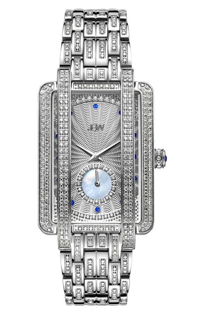 Jbw Mink Platinum Diamond Bracelet Watch, 28mm In Rhodium