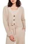 Eberjey Recycled Button-down Cropped Cardigan In Oat