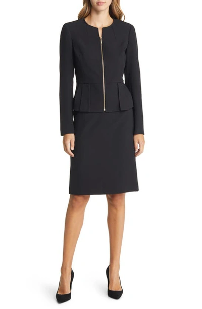 Tahari Asl Two-piece Jacket & Skirt Set In Black