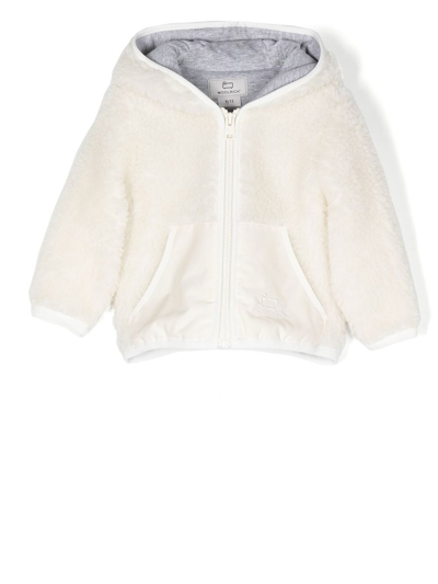 Woolrich Kids' Curly Hooded Zip Jacket In White