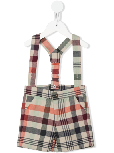 Knot Babies' Booker Short Dungarees In Neutrals