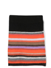MSGM EMBROIDERED-LOGO RIBBED-KNIT SKIRT