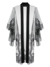 Carine Gilson Tulle Illusion Robe In Black