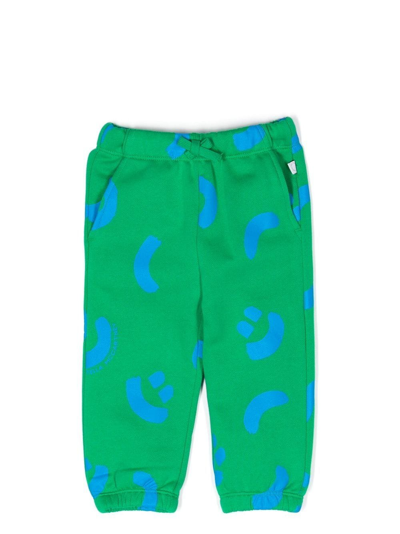 Stella Mccartney Babies' Graphic-print Track Trousers In Green