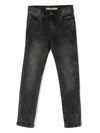 Zadig & Voltaire Washed Stretch Cotton Denim Slim Jeans In Black