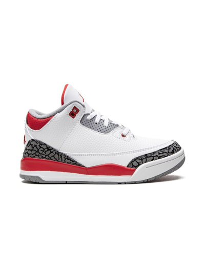 Jordan Kids' Air  3 Retro Sneakers In White/red/black