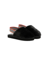 Burberry Vintage Check-strap Slippers In Black