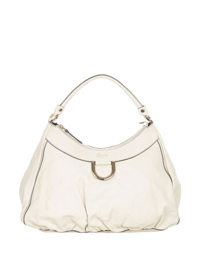 Pre-owned Gucci Abbey D-ring Shoulder Bag In White