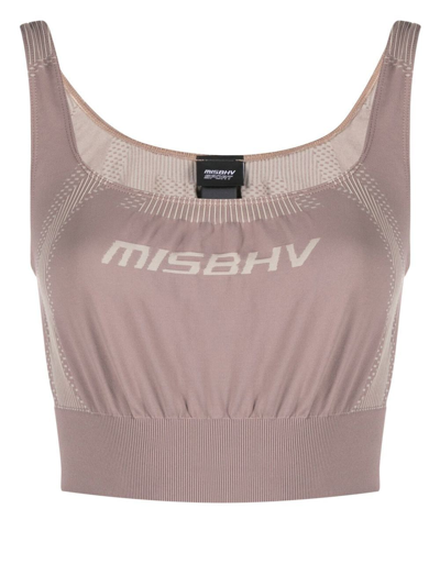 Misbhv Logo-print Bralette Top In Pink