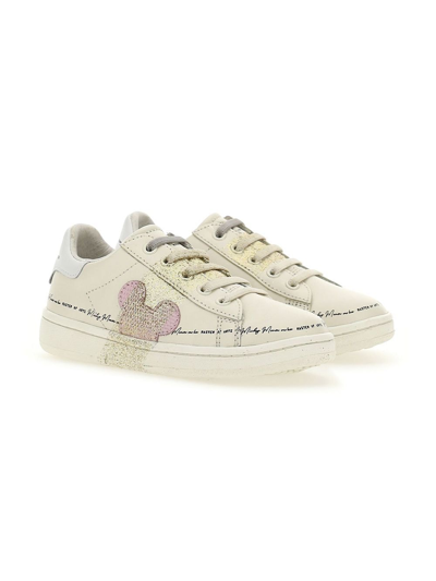 Moa Kids' Mickey Low-top Trainers In Neutrals