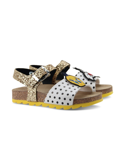 Moa Kids' Looney Tunes Panelled Sandals In White