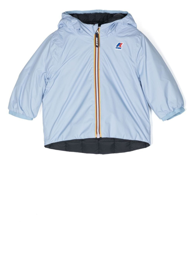 K-way Babies' Logo-patch Padded Jacket In Blue