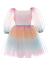 Tulleen Rainbow Tulle Dress In Multicolour