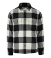 Woolrich Alaskan Check White Black Overshirt In Nero/bianco