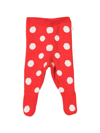 Stella Mccartney Polka-dot Knit Leggings In Rosso