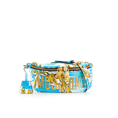 Moschino Brushstroke Belt Bag In White