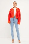 English Factory Houndstooth Cardigan In Red