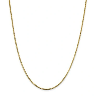Pre-owned Accessories & Jewelry 14k Yellow Gold 1.4mm Solid Plain Franco Chain W/ Lobster Clasp 16" - 30"