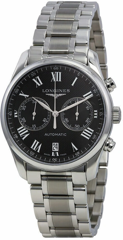 Pre-owned Longines Master Collection Chronograph Black Men's Swiss Watch L26294516