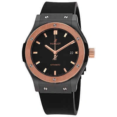 Pre-owned Hublot Classic Fusion Automatic Black Dial Unisex Watch 542.co.1181.rx
