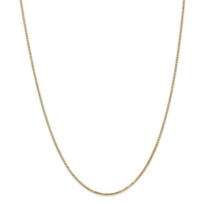 Pre-owned Accessories & Jewelry 14k Yellow Gold 1.30mm Solid Box Chain W/ Lobster Clasp 16" - 30"