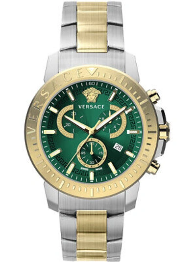 Pre-owned Versace Ve2e00421 Chrono 45mm 5atm