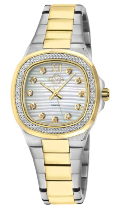 Pre-owned Gv2 By Gevril Women's 18203b Potente Diamond Mop Dial Swiss Quartz Ipyg Watch