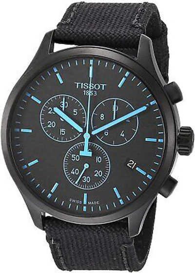 Pre-owned Tissot Mens Chrono Xl Stainless Steel Sport Watch Black T1166173705100